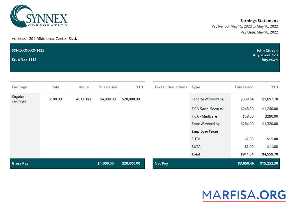 Realistic USA IT consulting company employee sheet download for verification
